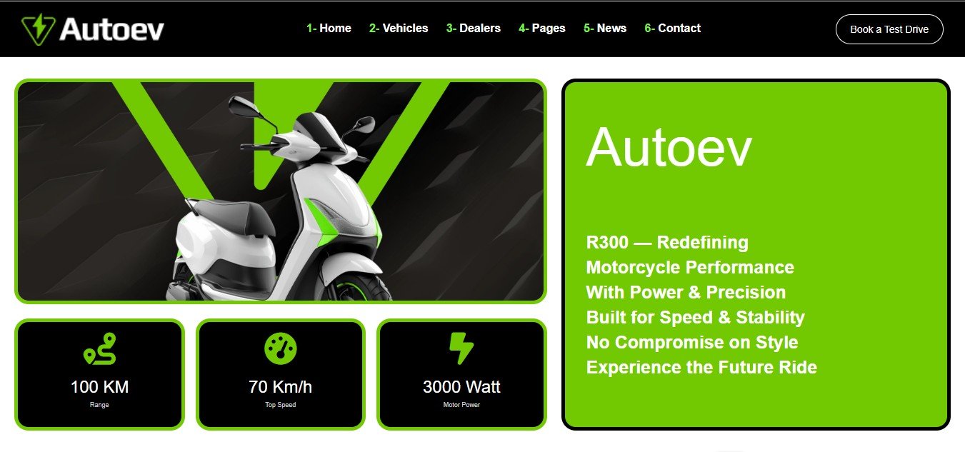 AutoEV website preview