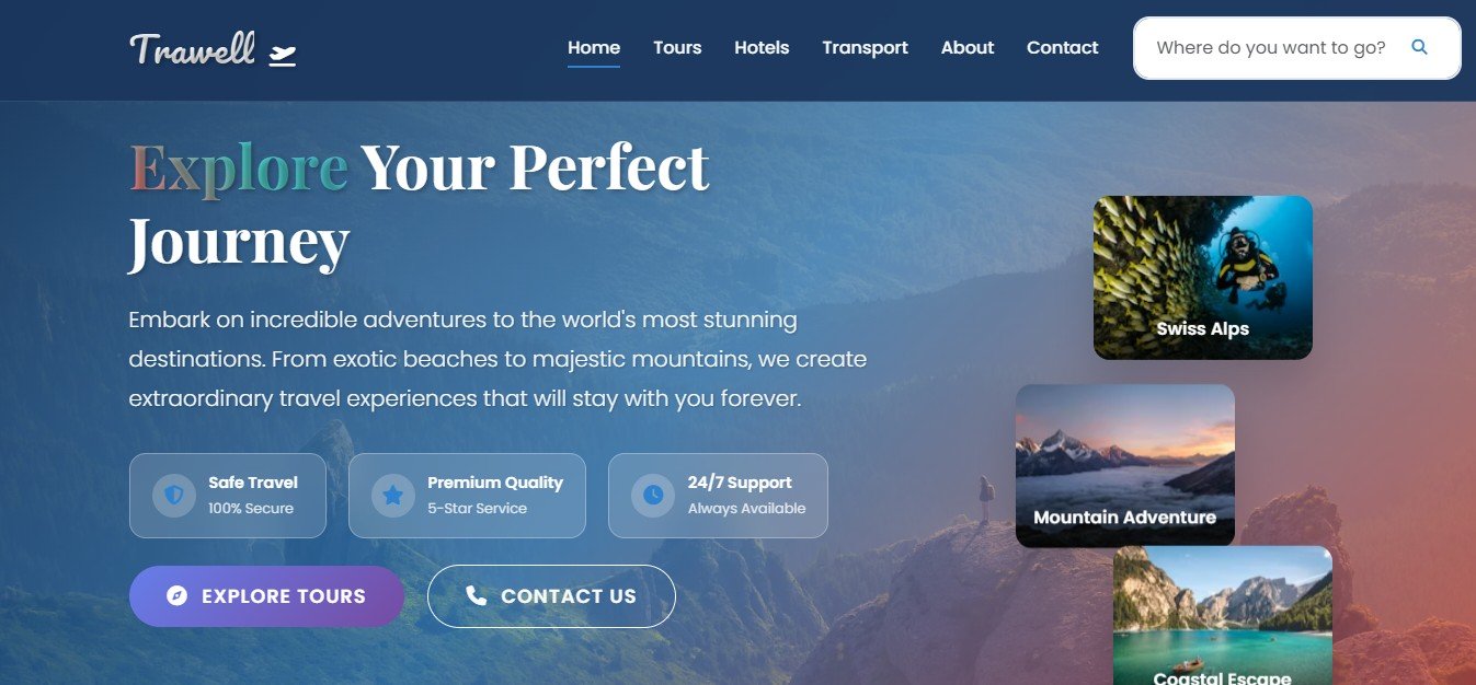 Travel website preview